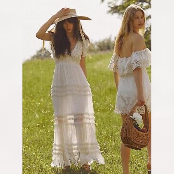 Free People | Dresses | Free People Fp One Sz S Waterlily Maxi Dress In  Alabaster | Poshmark